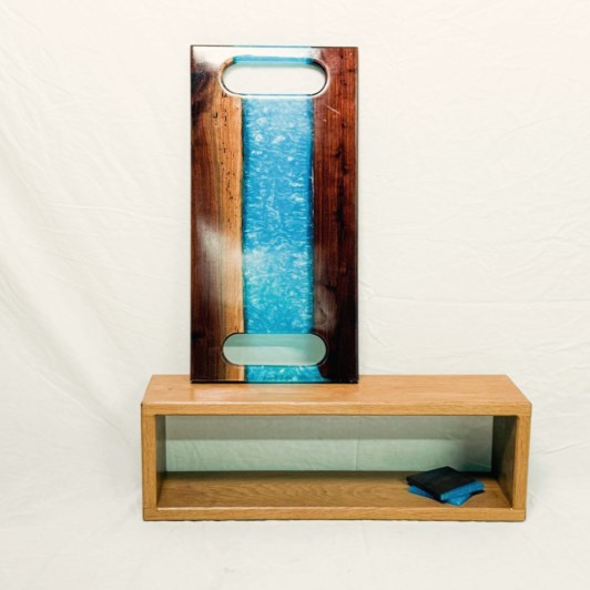 Blue Ocean Resin Cutting Board